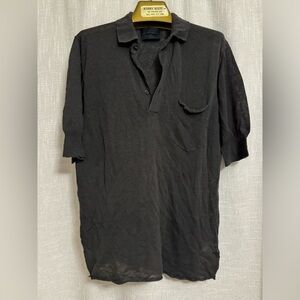 Diesel Black Gold Textured Polo Shirt